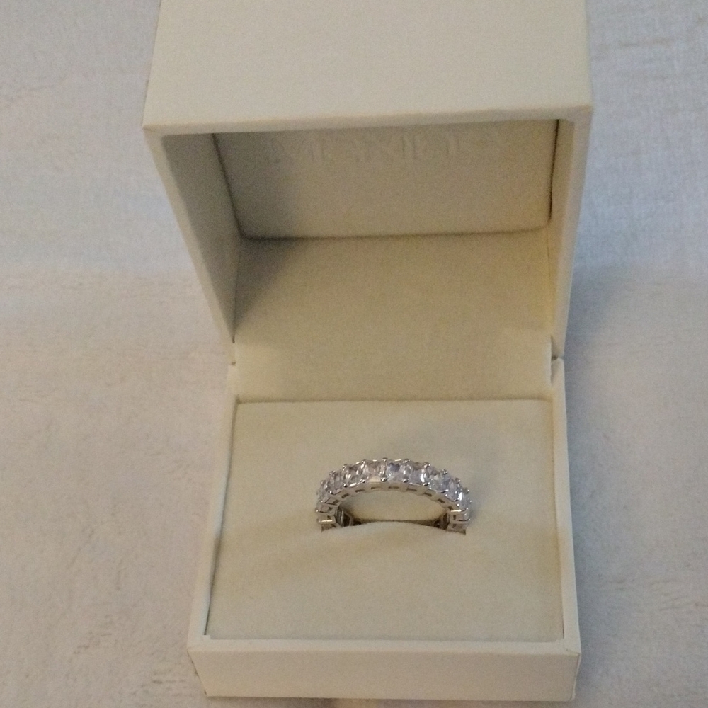 Elegant Silver Rhodium with Clear Cubic Zirconia Stones